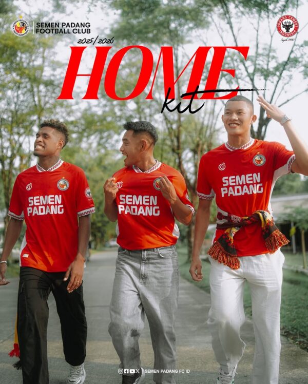 Jersey Home-Merah Semen Padang FC 2025/2026